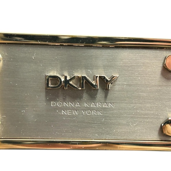 DKNY Town & Country Classic Double Frame Coin Purse Black Leather - Picture 5 of 6